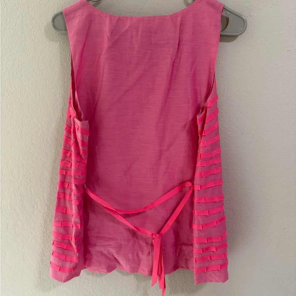 J.Crew Pink Ribbon Textured Sleeveless Top – Size 10